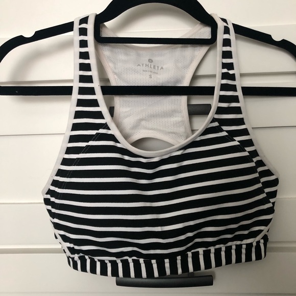 Athleta Stark Strip Double Dare Sports Bra (S) - Picture 3 of 5